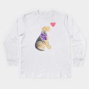 Otterhound watercolour Kids Long Sleeve T-Shirt